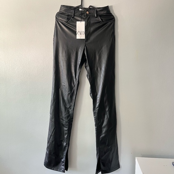 ZARA leather pants- BNWT - Picture 1 of 3